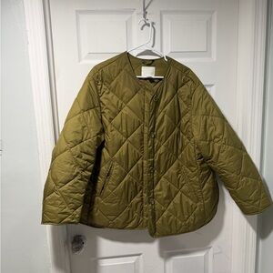 H&M Khaki Quilted Jacket